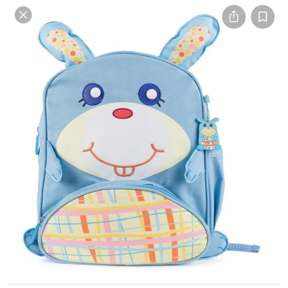 Green Frog Friends Bunny Backpack